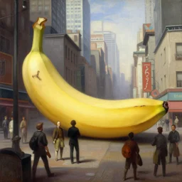 Time square, large banana, Ivan Aivazovsky, Christopher Balaskas, Noah Bradley, Albert Bierstadt, Jim Burns, Edwin Church, Frederic Thomas Cole, Brown Durand, Asher David Friedrich, Caspar James Gurney, Johnson Heade, Martin Raphael Lacoste, Ted Nasmith, Andreas Rocha, Christophe Vacher