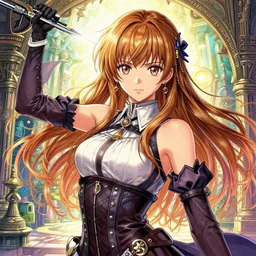 the portrait of chaotic neutral female rogue as absurdly beautiful, gorgeous, elegant, innocent young gravure idol, an ultrafine hyperdetailed illustration by kim jung gi, irakli nadar, intricate linework, bright colors, octopath traveler, final fantasy, unreal engine 5 highly rendered, global illumination, radiant light, detailed and intricate environment