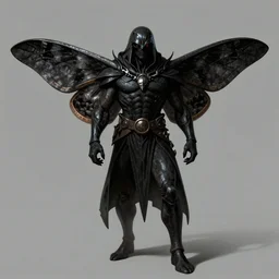 mothman in the style of mike mignola