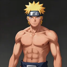 award winning beautiful portrait commission art of a muscular shirtless male Naruto beautiful attractive detailed furry face wearing workout clothes at the gym. Character design by charlie bowater, ross tran, artgerm, and makoto shinkai, detailed, inked, western comic book art