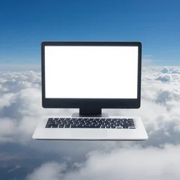 a combine computer, heaven, clouds