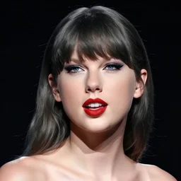 Taylor Swift with black hair
