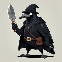 anthropomorphic crow fighter thief