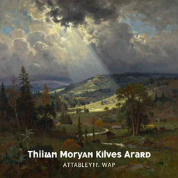 a beautiful landscape painting by thomas moran, trending on arstation