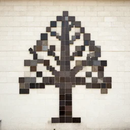tree made of square tiles