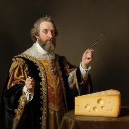 a beautiful matte portrait of max and cheese, royal portrait