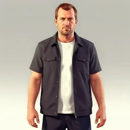 Homelander in GTA V, cover art by Stephen Bliss, artstation, no text
