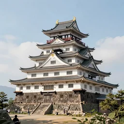 landscape art of gothic asian castle japan, final fantasy 1 4, trending on artstation, high quality