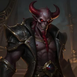 concept art of league of legends character gentleman from hell, greg rutkowski, face, trending on artstation, highly detailed, photorealisitc, ambient lighting
