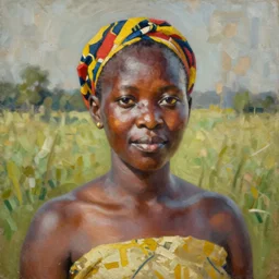 portrait of a tanzanian woman ( 3 5 ) from tanzania, an oil painting by ross tran and thomas kincade