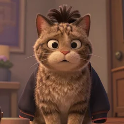 joe rogan as a cat in a still from the movie rogans inc by pixar
