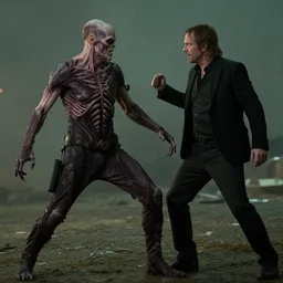 walter white as a necromorph, fighting mike ehrmantraut on the usg ishimura