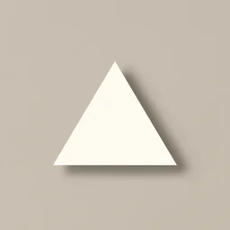 a simple triangle with a soft shadow behind a light background, minimalistic corporative art, trending on artstation, minimalism