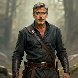 george clooney as a dnd character fantasy art.