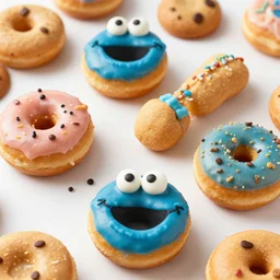 cookie monster donuts