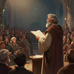 Shepherd Dante Gebel giving a sermon message before a large crowd, artstation, Greg rutkowski, cinematic, digital Art