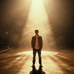 a photo of tyler the creator in a wes anderson movie, dramatic, ektachrome, vintage, wide angle, warm color palette, light mode, 2. 5 - dimensional, 1 6 k, ultra - hd, megapixel, cga, rays of shimmering light, mist, screen space reflections