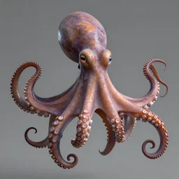portrait of an octopus, photorealistic rendered in unreal engine 5, amazing details