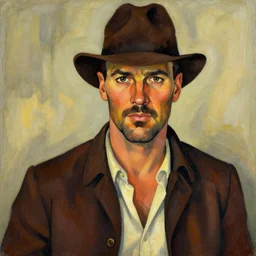 portrait of indiana jones by amedeo modigliani