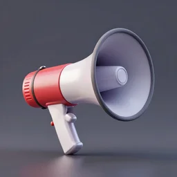 high octane 3 d render of megaphone, cinema 4 d