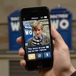 still image from the 1 9 7 8 doctor who story'the terror of the iphone'