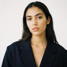 realistic photoshooting for a new bauhaus lookbook, color film photography, portrait of a beautiful woman, by photo in style of Tyler Mitchell, 35mm,