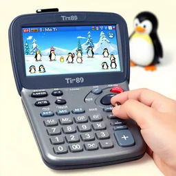 Ti-89 calculator playing penguins 1999 HD
