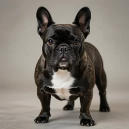 black french bulldog by seurat georges