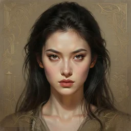 portrait of a woman in heightened detail, poised, intense emotion, detailed facial expression, detailed surroundings, intricate, elegant, highly detailed, centered, digital painting, cgsociety, concept art, smooth, sharp focus, illustration, by ( ross tran ), wlop