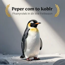 a small penguin, storybook illustration