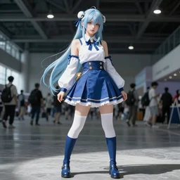 cosplay convention comiket, digital painting