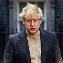 boris johnson wearing latex,