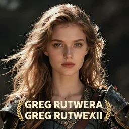 photo of warrior girl greg rutkowski