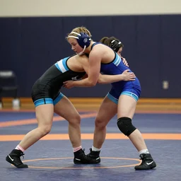 Jennifer Lawrence as a high school wrestler, in a gym