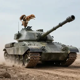 predator hunting a tank