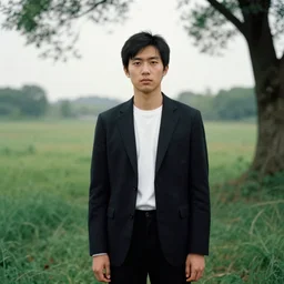 a portrait of a character in a scenic environment by Alex Webb