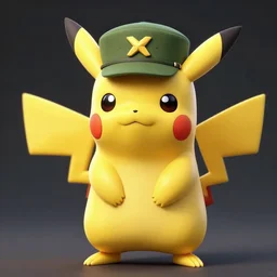 a picture of pikachu as a soldier, highly detailed