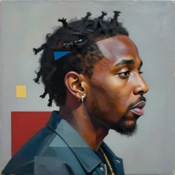 Kendrick Lamar 2022 profile picture by Sachin Teng, asymmetrical, Organic Painting , Matte Painting,  geometric shapes, hard edges, graffiti, street art:2 by Sachin Teng:4