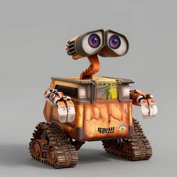 if Wreck It Ralph was actually a wall-e robot, 2d Character concept art