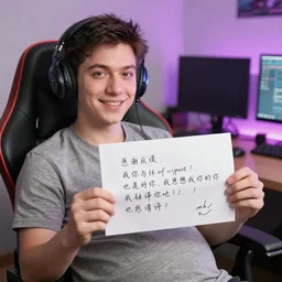 mr. pregnant gamer holding a hand written apology letter for his last prompt