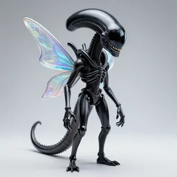 a shiny black hr geiger ridley scott xenomorph fairy princess by jermaine rogers