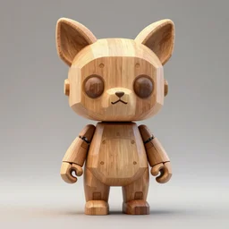 highly detailed, symetrical, geometrical, cgsociety, artstation, pinterest, concept art, official art, octane, illustration artoys, funny, cute, figurine wooden, cyborg animal artnouveaux in wood sculpture, masterpiece of art