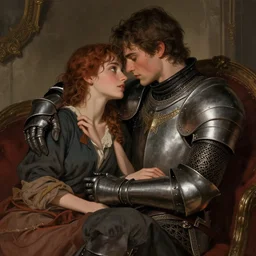 attractive arthur pendragon confesses his love to his attractive male knight, they are close to each other, in a quiet moment, informal cloths, highly detailed, very intricate, cinematic lighting, by donato giancola and rossdraws and magali villenueve, featured on artstation