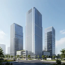 modern business building, 3 d render