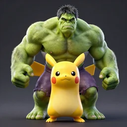 a pokemon!! looking like hulk, octane render.