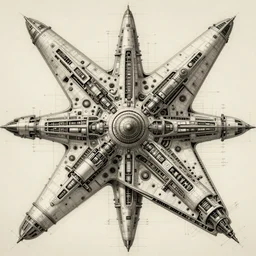 very technical and detailed blueprint of a Starship, Center Frame, intricate details, ultra-detailed, baroque style, illustration, desaturated, concept art, Battletech,sci-fi, Star Wars cross section of mechanical elements , sepia tone , with highly detailed blueprints, marker concept art style rendering