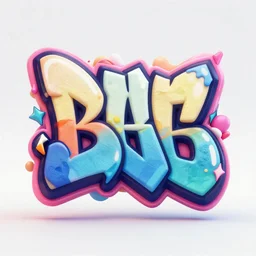 graffiti 3d style, by loomit, by daim, 3d rendering