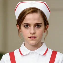 emma watson cosplay hot! nurse! costume, all body! shot, perspective, colored, perfect symmetrical face!, perfect eyes!!, by charlotte grimm, natural light, sharp focus, detailed face, canon eos c 3 0 0, ƒ 1. 8, 3 5 mm, 8 k, smooth, illustration