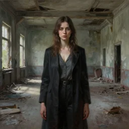 perfectly - centered - woman lost in abandoned asylum, intricate, highly detailed, digital painting, artstation, concept art, smooth, sharp focus, illustration, realism, oil painting, unreal engine 5, 8 k, art by artgerm and dave rapoza and sam spratt