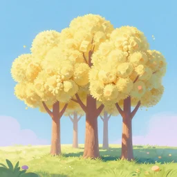 marshmallow trrees, dreamy art